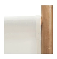 vidaXL Folding 3-Panel Room Divider 47.2" Bamboo and Canvas