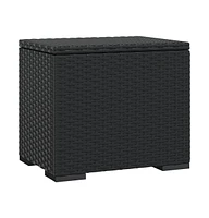vidaXL Ottomans with Cushions 2 pcs Black 15.7"x11.8"x15.7" Poly Rattan