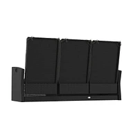Reclining Patio Bench with Cushions Black 68.1" Poly rattan