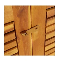 vidaXL Patio Storage Box 27.6"x34.3"x40.9" Solid Wood Acacia