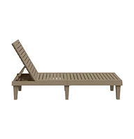 vidaXL Sun Lounger Light Brown 61"x22.8"x32.7" Polypropylene