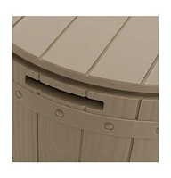 vidaXL 3-in-1 Patio Storage Box Light Brown Polypropylene