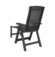 vidaXL Sun Lounger Anthracite Plastic