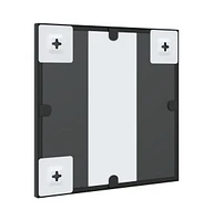 vidaXL Wall Mirror Black 11.8"x11.8" Square Iron