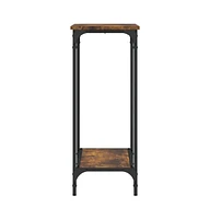 vidaXL Console Table Smoked Oak 29.5"x12"x29.5" Engineered Wood