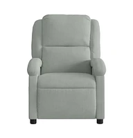 vidaXL Massage Recliner Chair Light Gray Velvet