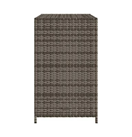 vidaXL Patio Storage Cabinet Gray 32.7"x17.7"x29.9" Poly Rattan