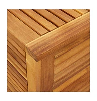 vidaXL Garden Storage Box with Louver 23.6"x19.7"x22" Solid Wood Acacia