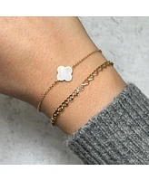 The Lovery Small Mother Single Clover Bracelet 14K Gold