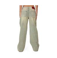 Edikted Womens Ace Relaxed Jeans