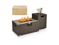 Slickblue Outdoor Propane Fire Pit - Stylish and Easy-to-Use Patio Heating Solution