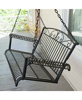 Slickblue Outdoor Patio 4-Ft Porch Swing for Relaxing Garden or Deck Seating