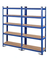 Gymax Adjustable 36''x72'' Heavy Duty 5 Level Garage Tool Shelf Storage 2000lb Capacity