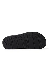 Dearfoams Men's Chase Marled Knit Adjustable Shower Slide House Slipper