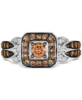 Le Vian Chocolate Diamond (5/8 ct. t.w.) & Nude Diamond (1/8 ct. t.w.) Ring in 14k Vanilla Gold