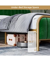 gaomon Bed Frame with Headboard Heavy Duty Sturdy Metal Platform Bed
