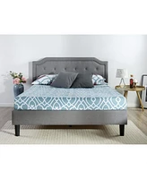 Slickblue Upholstered Platform Bed with Classic Button-Tufted Headboard for Timeless Elegance