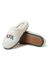 Dearfoams Men's Papa Bear Dad Fuzzy Clog Slipper