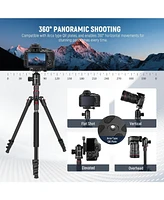 Neewer 77 inch Camera Tripod Monopod for Dslr, Phone with 360° Panoramic Ball Head, 2 Axis Center Column, Arca Type Qr Plate, Compact Aluminum Li