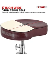 5 Core Drum Throne Padded Guitar Stool Saddle Drummer Seat for Adults & Kids