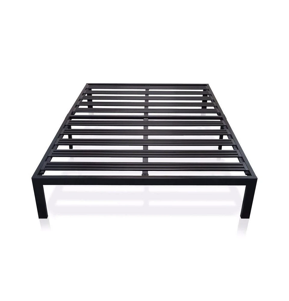 Slickblue Metal Platform Bed Frame with 3.86 inch Wide Heavy Duty Steel Slats