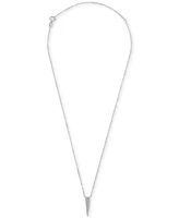 Diamond Pave Spike Pendant Necklace (1/10 ct. t.w.) 10k Yellow or White Gold, 15" + 2" extender, Created for Macy's