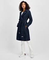 Tommy Hilfiger Women's Belted Denim Trench Coat