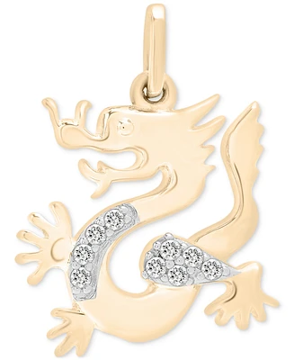 Wrapped Diamond Chinese Zodiac Charm Pendant (1/20 ct. t.w.) 10k Gold, Exclusively at Macy's