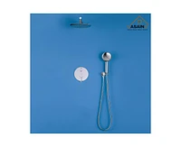 Casainc Rainfall Complete Shower System with 5-Setting Handheld and Rough Valve