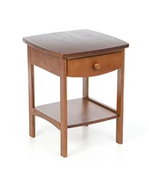 Slickblue Wood Finish 1-Drawer Bedroom Nightstand Bedside Table