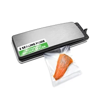 NutriChef Automatic Vacuum Sealer System with Digital Controls and Reusable Bags (Stainless Steel)