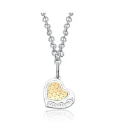 Rachel Glauber Forever Embrace Two-Tone Heart Pendant