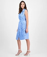 julia jordan Women's Sleeveless Lace Midi Dress