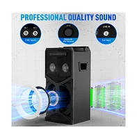 Pyle Karaoke Vibe Portable Pa Speaker System with 8" Subwoofer, Bluetooth & Dvd Player