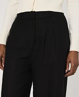 French Connection Women's Birdie Front-Pleat Wide-Leg Pants