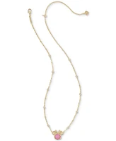 Kendra Scott 14k Gold-Plated Cubic Zirconia & Cultured Freshwater Pearl Minnie Mouse 14" Adjustable Pendant Necklace