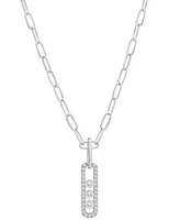 2-Pc. Set Diamond Oval Pendant Necklace & Matching Drop Earrings (1/2 ct. t.w.) in Sterling Silver, Exclusively at Macy's