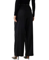 Guess Women's Sancha Wide-Leg Pleated-Waist Pants