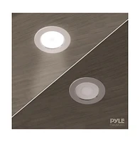 Pyle 3.5” Led In-Wall/In-Ceiling Speaker Pair - 2-Way Full Range Stereo, Built-in Led Light, 140W Max Power Output