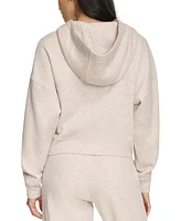 Calvin Klein Women's Fleece Crop Zip-Front Long-Sleeve Hoodie