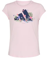 adidas Big Girls Cap-Sleeve Logo Graphic Cotton T-Shirt