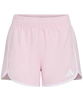 adidas Big Girls Elastic-Waistband Woven Shorts With Binding