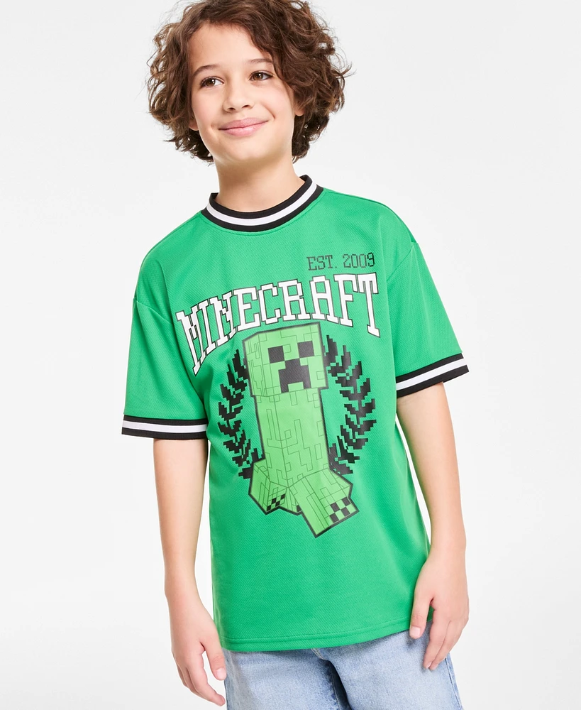 Minecraft Little & Big Boys Team Creeper Soccer Jersey Shirt