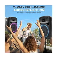 Pyle 12" Active & Passive Pa Speaker Combo System with Bluetooth, Usb/Sd Reader & Fm Radio