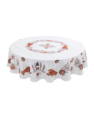 Laural Home Seafood Shack Round Tablecloth, 70" x 70"