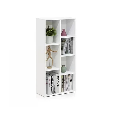 Slickblue Modern High Bookcase with 7 Open Shelves for Storage and Display