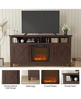 Boyel Living Tv Stand Fits TVs up to inches with Electric Fireplace