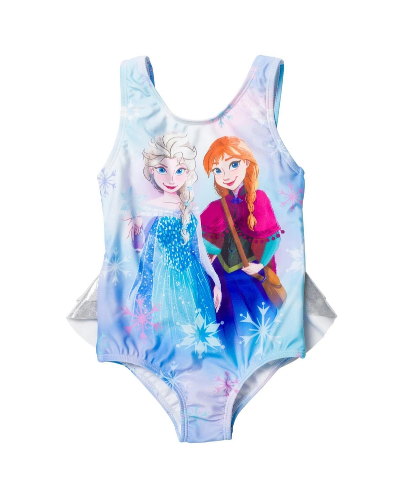 Frozen Little Girls Disney Elsa Anna One Piece Bathing Suit