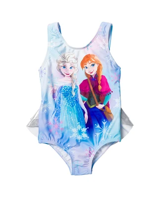 Frozen Little Girls Disney Elsa Anna One Piece Bathing Suit