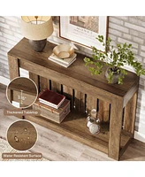 Tribesigns 41.3" Console Table, Farmhouse Narrow Entryway Table with Storage, 2-Tier Wood Sofa Table Behind Couch, Foyer Accent Table for Living Room,